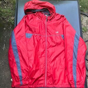 New Balance Vibrant Red Hooded Jacket
